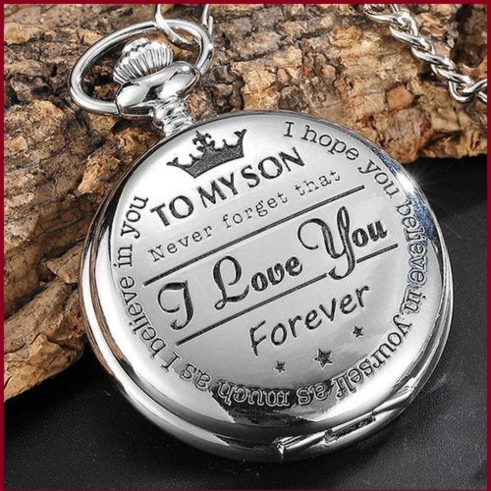 To My Son Silver Pocket Watch